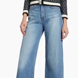 Veronica beard Taylor Cropped High Rise Wide leg jean 29 NWT